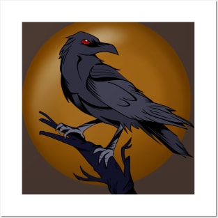 Stylized Raven Fall Posters and Art